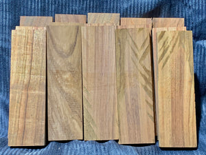 10 Pack of Blackwood Knife Scales: Bookmatched Pair 150mm x 45mm x 10mm