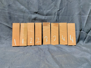 Myrtle  wood Knife Scales: Bookmatched Pair 150mm x 45mm x 10mm